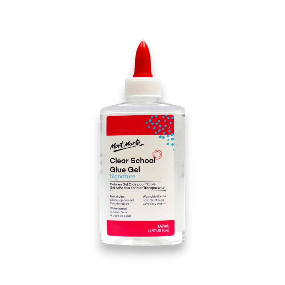 Mont Marte Clear School Glue Gel 147ml Bottle